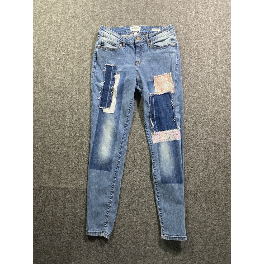 William Rast Skinny Jeans Medium Wash Blue Denim Womens Size 29